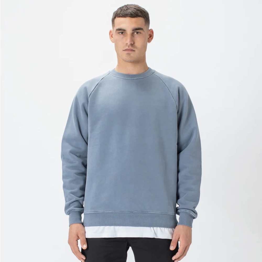 ZANEROBE Faded Teal Crewneck Sweatshirt Sweater